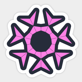 Pink 7 point star Sticker